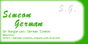 simeon german business card